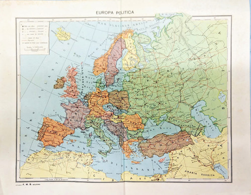 Cartina geografica vintage - geografica,